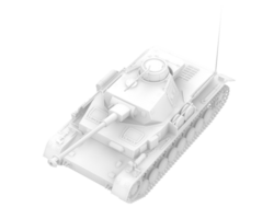 Panzer isoliert auf Hintergrund. 3d Rendern - - Illustration png