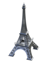 Eiffel la tour isolé sur Contexte. 3d le rendu - illustration png