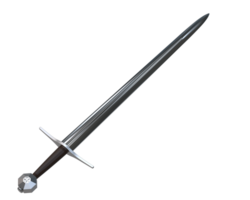 Long sword isolated on background. 3d rendering - illustration png