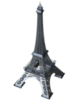 Eiffel tower isolated on background. 3d rendering - illustration png