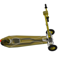 driewielig scooter detailopname tafereel geïsoleerd Aan achtergrond. 3d renderen - illustratie png