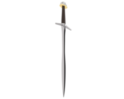 Long sword isolated on background. 3d rendering - illustration png