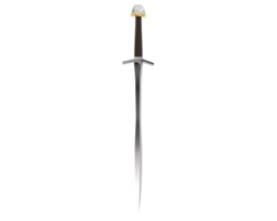 Long sword isolated on background. 3d rendering - illustration png