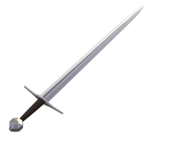 Long sword isolated on background. 3d rendering - illustration png