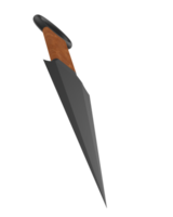 Throwing knife isolated on background. 3d rendering - illustration png