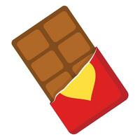 Chocolate bar icon isolated on white, vector illustration