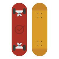 Skateboard isolated on white background. Vector skateboarding deck in flat style