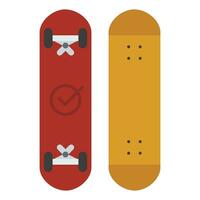 Skateboard isolated on white background. Vector skateboarding deck in flat style