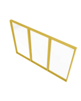 Apartment window isolated on grey background. 3d rendering - illustration png