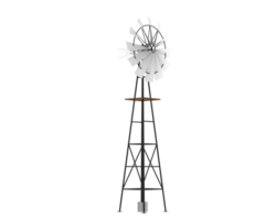 Windmühle isoliert auf Hintergrund. 3d Rendern - - Illustration png