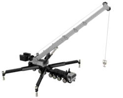 Mobile crane isolated on background. 3d rendering - illustration png