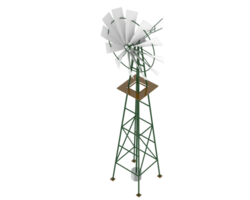 Windmühle isoliert auf Hintergrund. 3d Rendern - - Illustration png