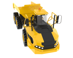 Articulated dump truck isolated on background. 3d rendering - illustration png