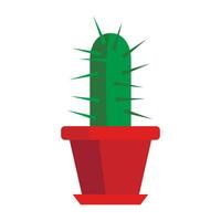 Cactus in a pot isolated on white background vector