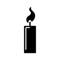 Candles icon. Burning candle isolated on white background. Vector illustration