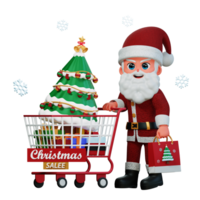 3D Character Christmas Santa Illustration png