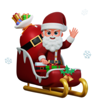 3d personagem Natal santa ilustração png