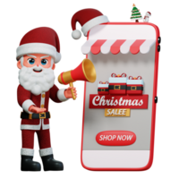 3D Character Christmas Santa Illustration png