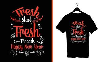 Fresh start, fresh threads, happy new year vector