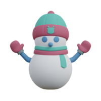 3d Illustration von Weihnachten Schneemann Symbol png