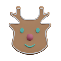 3d illustration de Noël pain d'épice icône png