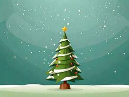 AI Generated Illustration creative of Christmas tree star and gift box photo