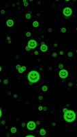 neon regnbåge smiley emoji rörelse bakgrund övergång video