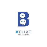 Initial Letter B Bubble Chat or Talk Icon Vector Logo Template Illustration Design
