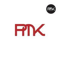 letra pmk monograma logo diseño vector