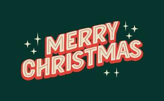 Merry christmas lettering design. vector