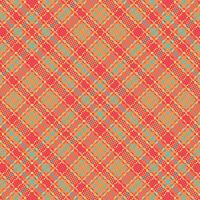 Tartan plaid pattern with texture and retro color. vector