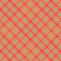 Tartan plaid pattern with texture and retro color. vector