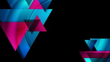 Abstract tech geometric triangles video animation