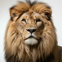 AI generated Majestic Animal Portrait Lion Head Hair Image Generative AI photo