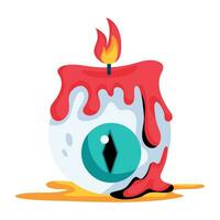 Trendy Bloody Candle vector