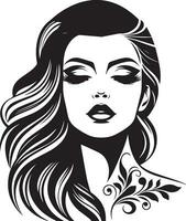 Beautiful Woman vector silhouette 2