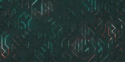 Complex structure glowing technology background geometric pixel triangle abstract 3d rendering photo