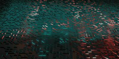 Complex structure glowing technology background geometric pixel triangle abstract 3d rendering photo