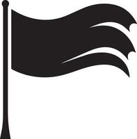 Flag vector illustration black color 6