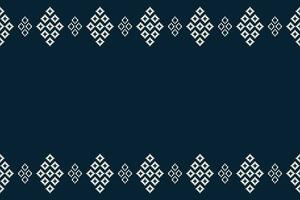 Ethnic geometric fabric pattern Cross Stitch.Ikat embroidery Ethnic oriental Pixel pattern blue background. Abstract,vector,illustration. Texture,clothing,frame,decoration,motifs,silk wallpaper. vector