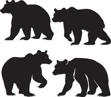 bear vector silhouette group 2