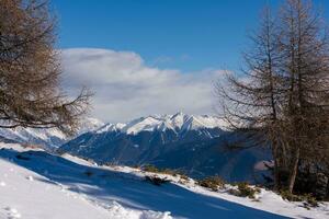 winter mountains view photo