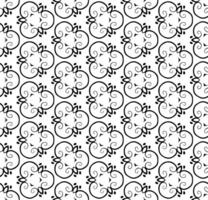 Black and white seamless abstract pattern. Background and backdrop. Grayscale ornamental design. Mosaic ornaments. Vector graphic illustration.