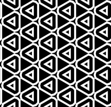 patrón abstracto sin costuras en blanco y negro. fondo y telón de fondo. diseño ornamental en escala de grises. adornos de mosaico. ilustración gráfica vectorial. vector