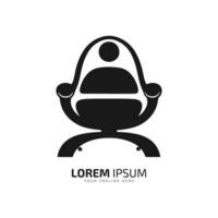 A logo of massage chair vector icon silhouette seat isolated