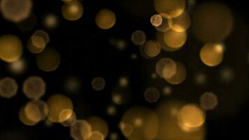 Bokeh leuchtenden bunt Partikel. schimmernd glänzend Partikel Schleife Animation mit schwarz Hintergrund video