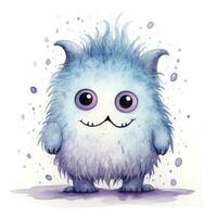 AI generated Happy cute koala in leaves in the watercolor style on the white background. AI Generated photo