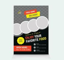 Restaurant flyer template vector