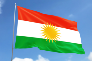 drapeau maquette Kurdistan psd