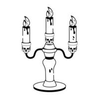 Trendy Scary Candles vector